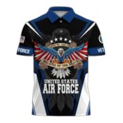 Premium Land Of The Free US Veteran Polo Shirt NPVC080301 - Image 12