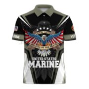 Premium Land Of The Free US Veteran Polo Shirt NPVC080301 - Image 10