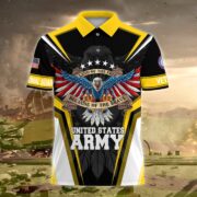 Premium Land Of The Free US Veteran Polo Shirt NPVC080301 - Image 5
