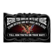 Before You Break Into My House US Veteran Doormat NPVC120501 - Image 3