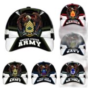 Premium Personalized Custom Rank US Veteran Cap APVC220701