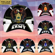 Premium Personalized Custom Rank US Veteran Cap APVC220701