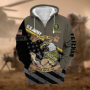 Premium Multiple US Military Services Veteran Zip Hoodie PVC271003 - Image 2