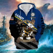 Premium Multiple US Military Services Veteran Zip Hoodie PVC271003 - Image 23