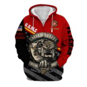 Premium Multiple US Military Services Veteran Zip Hoodie PVC271003 - Image 16