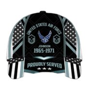 Premium Custom Name, Rank And Years of Service US Veterans Cap APVC160802 - Image 9