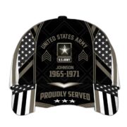 Premium Custom Name, Rank And Years of Service US Veterans Cap APVC160802 - Image 3