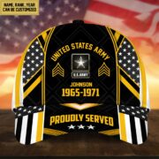 Premium Custom Name, Rank And Years of Service US Veterans Cap APVC160802 - Image 2