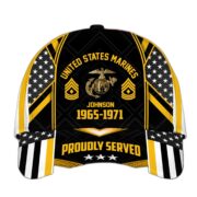 Premium Custom Name, Rank And Years of Service US Veterans Cap APVC160802 - Image 8