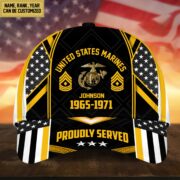 Premium Custom Name, Rank And Years of Service US Veterans Cap APVC160802 - Image 8