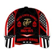 Premium Custom Name, Rank And Years of Service US Veterans Cap APVC160802 - Image 7