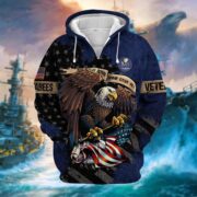 Premium Eagle US Veteran Zip Hoodie NPVC181001 - Image 15