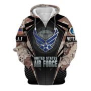 Unique Camo Soldiers US Veteran Zip Hoodie NPVC251110 - Image 11