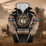 Unique Camo Soldiers US Veteran Zip Hoodie NPVC251110 - Image 9