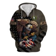 Premium Eagle US Veteran Zip Hoodie NPVC181001 - Image 4