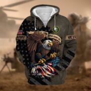 Premium Eagle US Veteran Zip Hoodie NPVC181001 - Image 4