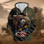 Premium Eagle US Veteran Zip Hoodie NPVC181001 - Image 10