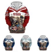 Premium Proudly Served US Veteran Zip Hoodie APVC220901