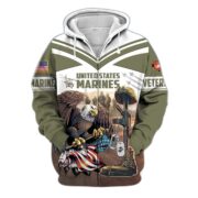 Premium Proudly Served US Veteran Zip Hoodie APVC220901 - Image 9