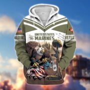 Premium Proudly Served US Veteran Zip Hoodie APVC220901 - Image 9