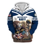 Premium Proudly Served US Veteran Zip Hoodie APVC220901 - Image 6