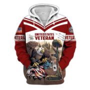 Premium Proudly Served US Veteran Zip Hoodie APVC220901 - Image 2