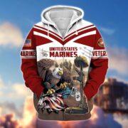 Premium Proudly Served US Veteran Zip Hoodie APVC220901 - Image 8