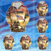 Premium US Veteran Remember - Honor - Respect Zip Hoodie APVC290903