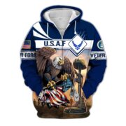 Premium Proudly Served US Veteran Zip Hoodie APVC021001 - Image 10