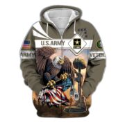 Premium Proudly Served US Veteran Zip Hoodie APVC021001 - Image 3