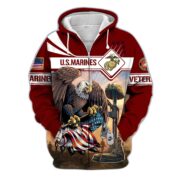 Premium Proudly Served US Veteran Zip Hoodie APVC021001 - Image 7