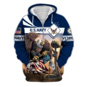Premium Proudly Served US Veteran Zip Hoodie APVC021001 - Image 5