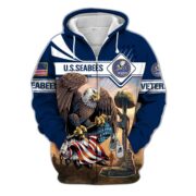 Premium Proudly Served US Veteran Zip Hoodie APVC021001 - Image 6