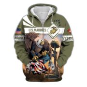 Premium Proudly Served US Veteran Zip Hoodie APVC021001 - Image 8