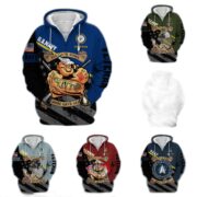 Premium Multiple US Military Services Veteran Zip Hoodie PVC271003