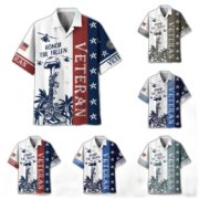 Premium Honor The Fallen US Veterans Hawaii Shirt NPVC070401