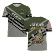 Premium Being A Soldier Is An Honor US Veterans T-Shirt APVC260401 - Image 3