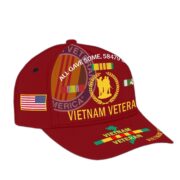 Vietnam Veteran Hat, Personalized Cap Gift For Gift For Veterans Day, Father's Day, Memorial Day VPVC0011 - Image 2