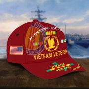 Vietnam Veteran Hat, Personalized Cap Gift For Gift For Veterans Day, Father's Day, Memorial Day VPVC0011 - Image 2