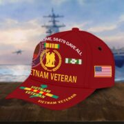 Vietnam Veteran Hat, Personalized Cap Gift For Gift For Veterans Day, Father's Day, Memorial Day VPVC0011 - Image 3