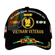 Vietnam Veteran Hat, Personalized Cap Gift For Gift For Veterans Day, Father's Day, Memorial Day VPVC0011 - Image 11