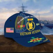 Vietnam Veteran Hat, Personalized Cap Gift For Gift For Veterans Day, Father's Day, Memorial Day VPVC0011 - Image 4