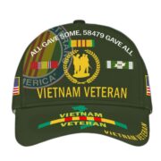 Vietnam Veteran Hat, Personalized Cap Gift For Gift For Veterans Day, Father's Day, Memorial Day VPVC0011 - Image 8