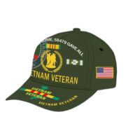Vietnam Veteran Hat, Personalized Cap Gift For Gift For Veterans Day, Father's Day, Memorial Day VPVC0011 - Image 9