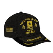 Customized US Army Veteran Hat Printed Classic Cap Personalized With Rank Military Style Ball Caps Army VPVC000801 - Image 2