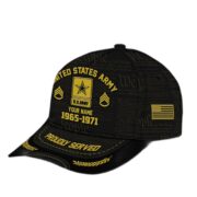 Customized US Army Veteran Hat Printed Classic Cap Personalized With Rank Military Style Ball Caps Army VPVC000801 - Image 3