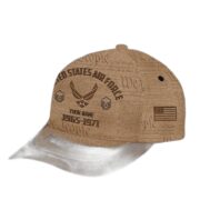 USAF Veteran Cap, Custom Name, Rank, Years Of Service Gift For Veterans Day, Father's Day, Memorial Day VPVC000704 - Image 3