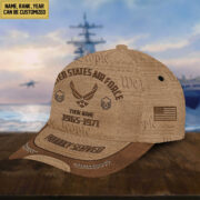 USAF Veteran Cap, Custom Name, Rank, Years Of Service Gift For Veterans Day, Father's Day, Memorial Day VPVC000704 - Image 3