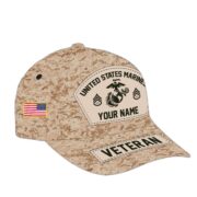 Personalized US Marines Veteran Hat - Custom Military Rank Name And Cap Printing VPVC001303 - Image 2