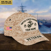 Personalized US Marines Veteran Hat - Custom Military Rank Name And Cap Printing VPVC001303 - Image 2